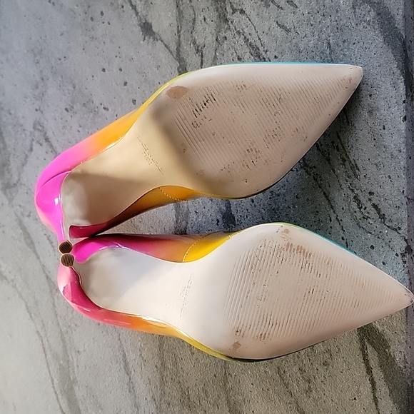Steve Madden Zaney High Heel Pumps Synthetic Leather Rainbow Size 7.5M - Picture 5 of 10
